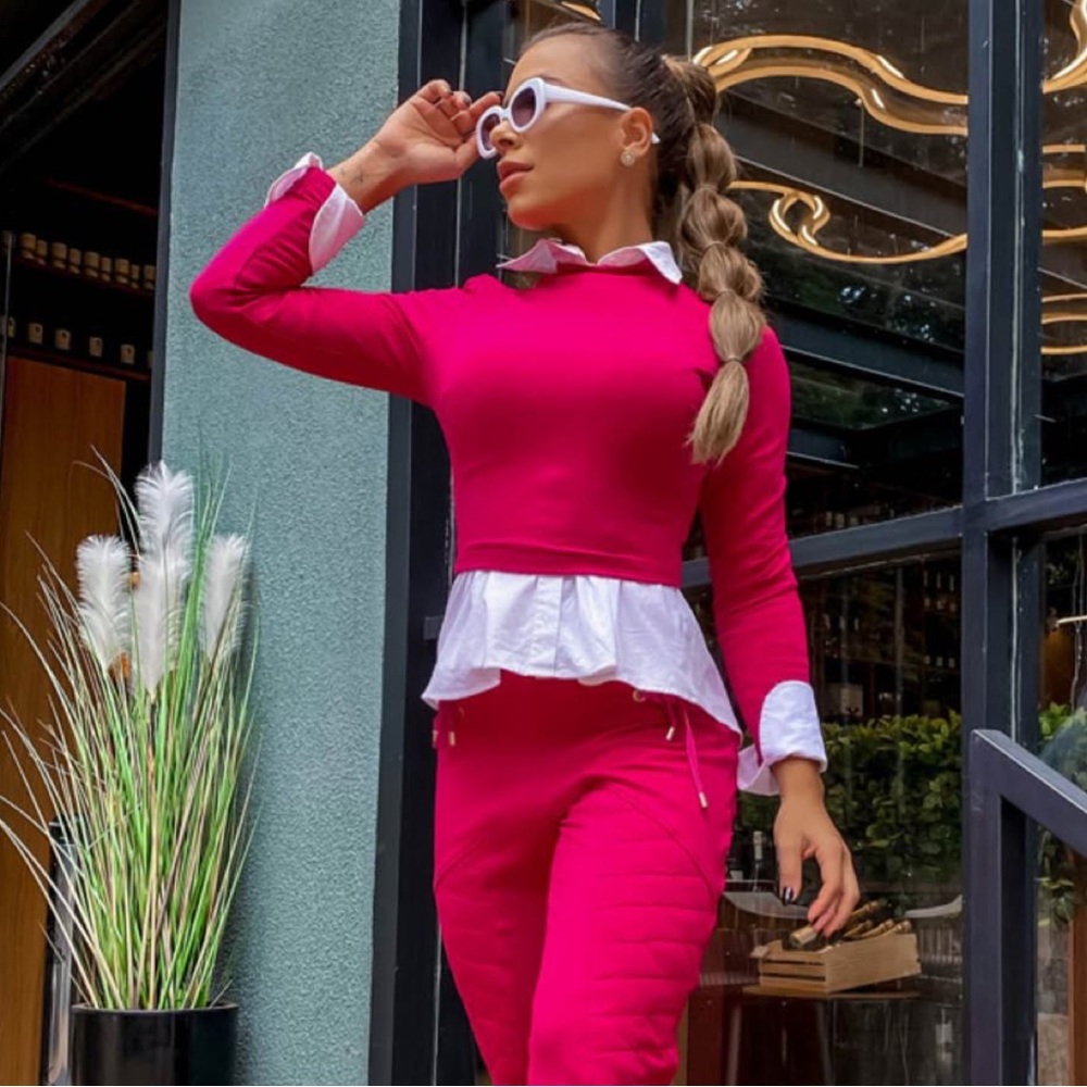 Crop Top Sweatsuit Set